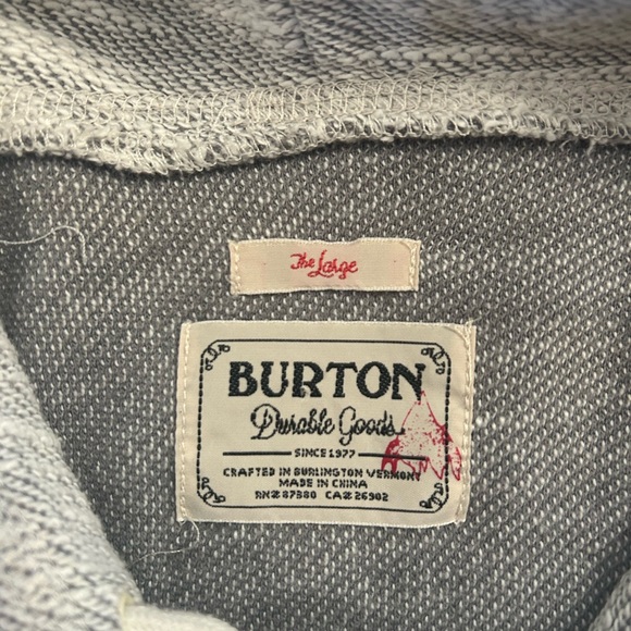Burton Women’s Gray Hooded Sweatshirt, Size Large - Picture 3 of 6